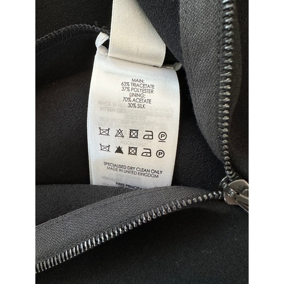 Victoria Beckham Black Bonded Crepe Cami Fitted Dress, Sz US 6/UK 10 - Picture 11 of 11